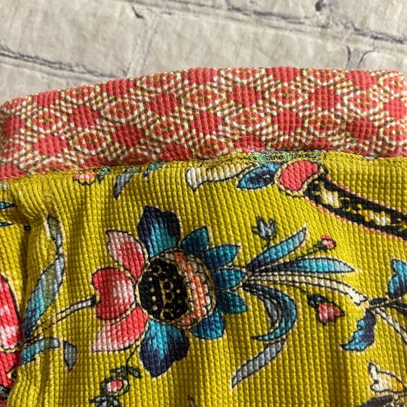 SUNDANCE 100% COTTON MULTI COLORED PAISLEY FLORAL THERMAL STYLE WOMEN’S PJS MED - Picture 7 of 11